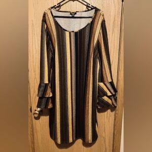 NWOT Soft, warm striped dress 1/2X